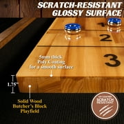 Barrington 12ft Urban Shuffleboard Table, Solid Wood Playfield, 8 Pucks