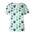 thumbnail image 4 of Otvok Tops for Womens Dog Paw Print Short Sleeve Funny Round Neck T-Shirt Blouses, 4 of 6