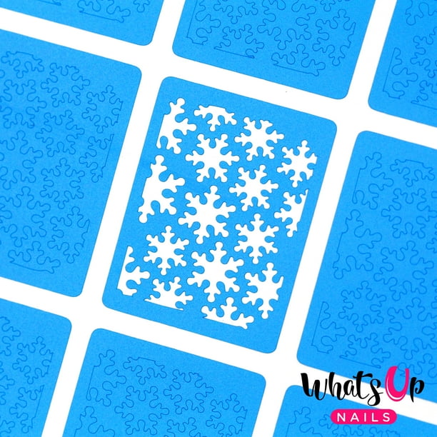 Download Whats Up Nails - Snowfall Vinyl Stencils Nail Art Design ...