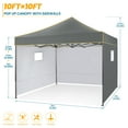thumbnail image 6 of HOTEEL 10x10 Pop up Canopy Tent,Outdoor Tent with Mesh Window,Instant Tents for Party,Camping,Commercial,Waterproof Gazebo with 4 Removable Sidewalls,Gray, 6 of 10