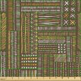 thumbnail image 2 of Ambesonne Earthy Fabric by the Yard Upholstery, Sketchy Tribal Abstract Art, 3 Yards, Umber Khaki and Marigold, 2 of 5