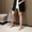 Pink, variant on BONIXOOM Rain Boots For Women Low Heel Rubber Slip-On Knee High Winter Brown