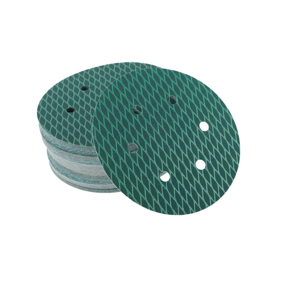 50 Pcs Sanding Discs 6 Inch 6 Hole 240 Grit Hook and Loop Sandpaper Universal for Automotive Repair Blue