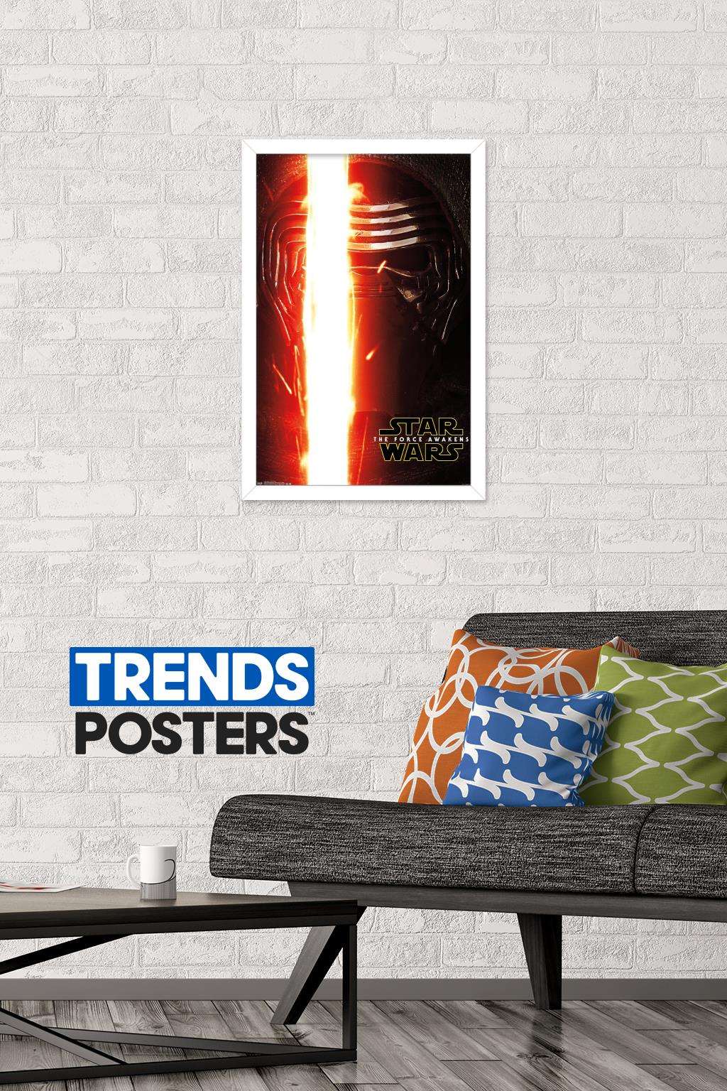 Star Wars: The Force Awakens - Kylo Portrait Wall Poster, 14.725" x 22.375", Framed