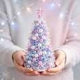 thumbnail image 4 of DIY Beaded Christmas Tree Kit - Handmade Holiday Craft Set With Pearls And Crystals(Purple), 4 of 5