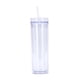 thumbnail image 3 of Vaso de viaje delgado de 16 onzas, portátil, reutilizable, de doble pared con , ideal para coche, amigos, bodas y fiestas., 3 of 8