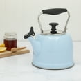 thumbnail image 2 of Martha Stewart Everyday Lily Pond Soft Blue 2.2-Quart Stainless Steel Tea Kettle w/ Lid, 2 of 6