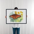 thumbnail image 3 of Monarch - Painting Butterfly Watercolor Nature Floral Insect Botanical Summer Black Framed Wall Art Print 11 x 14 inches, 3 of 8