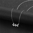 thumbnail image 4 of Stainless Steel Lucky Numbers 000 111 222 333 444 555 666 777 888 999 Angel Number Pendant Necklace For Women Men Birthday Gifts, 4 of 5