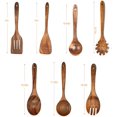 thumbnail image 2 of Wooden Spoons for Cooking,Natural Teak Wooden Kitchen Utensils Set (7 PCS), 2 of 6