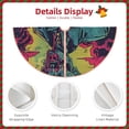 thumbnail image 3 of Lukts Neon Zombie Skull Print Color Life Christmas Tree Skirt, Winter Holiday Tree Mat Decoration ,Can be Used as A Shawl-48", 3 of 6