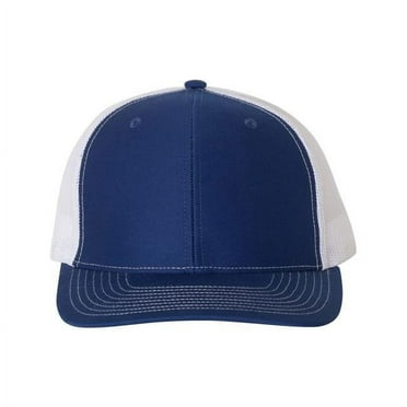 Richardson 112 Trucker Hat - Tri White/Columbia Blue/Yellow OSFM