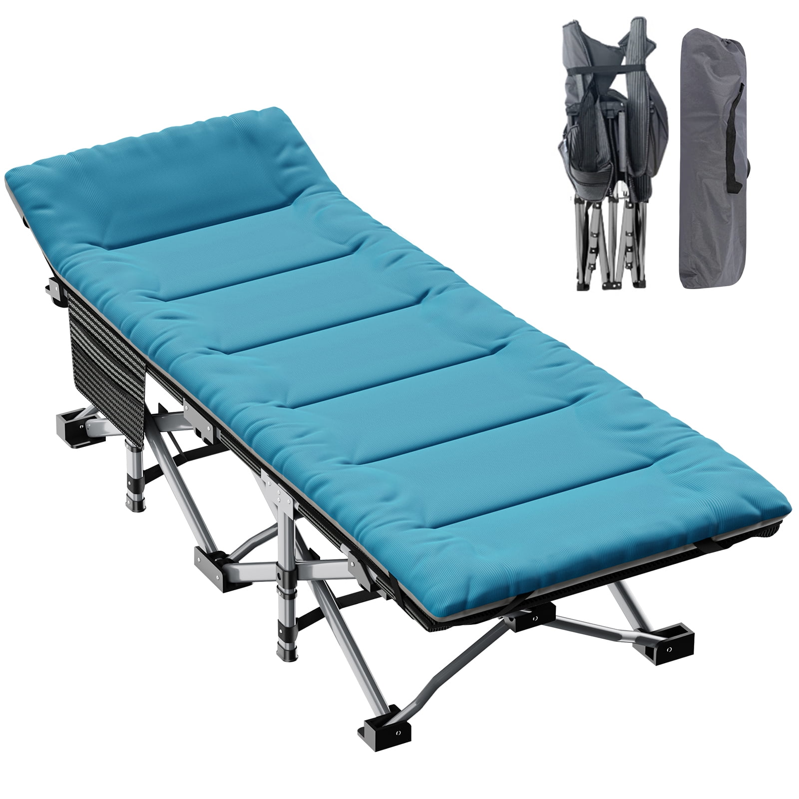 Docred Portable Folding Bed for Adults, Rollaway Guest Bed Sleeping Cot with Mattress, Heavy