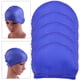 thumbnail image 3 of Gorro Natación Deportivo para Adultos Cubierta Impermeable Silicona en Forma Gota Color Azul Oscuro 5 Uds., 3 of 6