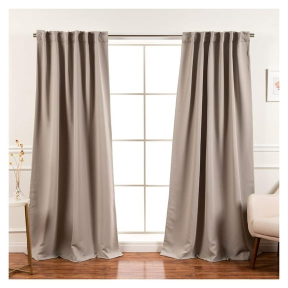 Premium Blackout Curtain Panels - Solid Thermal Insulated Window Treatment Blackout Drapes for Bedroom - Back Tab & Rod Pocket – Clay - 52" W x 108" L - (Set of 2 Panels)