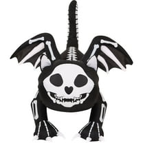 Haunted Hill Farm 5.9-Ft. Wide Prelit Skeleton Cat with Wings Halloween Blow Up , Airblown Inflatable, HISKBCATS061-L