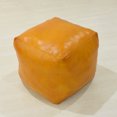 thumbnail image 3 of Square Shaped Goat Leather Handmade Eco-Friendly Mustard Pouf - Square Shape Pouf, 14" x 14"x 14", Plain Solid Pouf, Goat Leather Pouf, Recycled Foam with Fibre Fill Stuffed Pouf, Leather Seating Pouf, 3 of 7