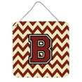 thumbnail image 1 of Letter B Chevron Maroon & Gold Wall or Door Hanging Prints, 1 of 1