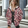 thumbnail image 3 of FOR U DESIGNS Leopard Print Zipper Hooded Sweatshirt Women Cardigan Jacket Size XL Oversized Zip Up Hoodie for Women Long Sleeve Hoodies Comfortable Sportswear, 3 of 7