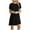 Black, variant on Idoravan Womens Casual Dresses Fashion Women Casual Short Sleeve O-Neck Solid Ladies Loose Mini Dress