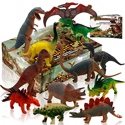 Figuras de dinosaurios Juego de dinosaurios Grandes juguetes de dinosaurios de plástico con libro de dinosaurios 12 piezas (6 piezas 106 piezas 6) Bynhieo 67053400