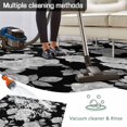 thumbnail image 5 of Black Floral Outdoor Rug 5x7 Ft - Reversible Patio Rug Outdoor Camping Rugs, Farmhouse Garden Flowers Botanical Washable Indoor Outdoor Area Rugs, Non-Slip Outdoor Carpet Runner for Deck/Porch, 5 of 8