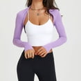 thumbnail image 5 of TUWABEII Women's Long Sleeve Tops Women Sports Yoga Dance Shawl Fitness Solid Color Cardigan, 5 of 8