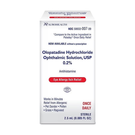 Healthy Living Antihistamine Once Daily Eye Drops for Allergy, Itch & Redness Relief, Olopatadine Hydrochloride Opthalmic Solution, USP 0.2%, 0.085 Fl Oz