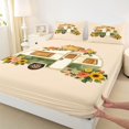 thumbnail image 4 of Manfei Kawaii Camper Queen Sheets,Lovely Capybara Print Queen Sheet Sets,Brown,4pcs,1 Flat Sheet, 1 Fitted Sheet and 2 Pillowcases, 4 of 6