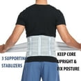 thumbnail image 3 of Lower Back Brace and Support Belt for Men and Women Adjustable Compression Band with 3 Bones for Pain Relief, 3 of 6