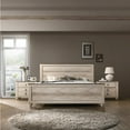 thumbnail image 7 of Roundhill Furniture White Wash Finish 3-Piece Bedroom Set-King Bed and Two Nightstands, 7 of 7