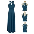 thumbnail image 4 of Afdoent Womens Dresses Elegant Long V Neck Evening Dress Convertible Wrap Way Bridesmaid Gown For Wedding Guest Party Casual Wear Formal Party Dresses, 4 of 6