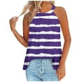thumbnail image 1 of Womens Printed Round Neck Pullover Fashionable Casual Round Neck Strap Button Top, 1 of 4