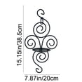 thumbnail image 3 of DefiDgd WWrought Iron Wall Mounted Candle Sconce Holder,Vintage Hollow-out Style Candle Stick Holder for Farmhouse Bedroom Living Room Dining Home Weddings Decoration(Black), 3 of 6