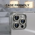 thumbnail image 5 of Allytechgroup Compatible for Apple iPhone 16 Pro Camera Lens Protector Bling, 9H Tempered Glass Camera Cover Screen Protector Metal Ring Decoration Accessories, Silver, 5 of 6