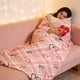 thumbnail image 4 of Manta de Flanela Del Día Manta de Siesta de Lana Doble Cara, Poliéster Rosa 39.37x51.18In, Manta de la Cubierta Del Regalo para el Viaje Del Sofá Cama, 4 of 6