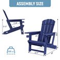 thumbnail image 5 of Chiccushion Adirondack Chair with Cup Holder, HDPE All-Weather Patio Chairs for Poolside, Backyard, Deck, Fire Pit, Navy Blue, 5 of 8