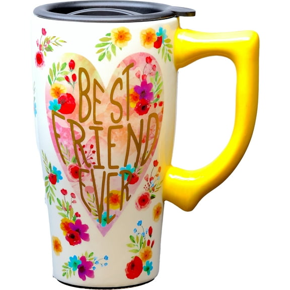 BEST FRIEND 18 OUNCE CERAMIC TRAVEL MUG