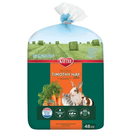 Kaytee Timothy Hay Plus Carrots Small Animal Food, 48 Oz