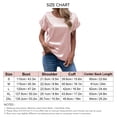 thumbnail image 6 of Short Sleeve Blouse Round Neck Pure Color Casual Comfortable Breathable Skin Friendly Top for Women Pink M, 6 of 6