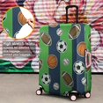 thumbnail image 2 of Green Striped Sports Balls Pattern Luggage Cover Fashion Suitcase Cover Baggage Covers Fit 25-28 Inch Luggage (Go Travel), 2 of 3
