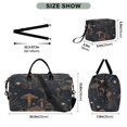 thumbnail image 3 of Travel Duffle Bag Weekender Bags Set with Large Organizer Bag and Cosmetics Pouch for Gym Trip Mushrooms and Plants Pattern, 3 of 7