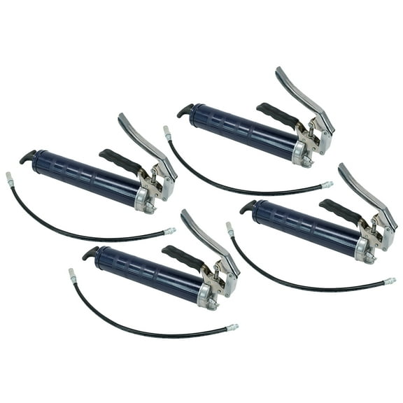 (4 Pack) Pistol Grip Grease Gun, 5000 PSI, 18" Hose, Capacity, 16oz Bulk/ 14oz Cartridge