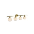 thumbnail image 2 of Living District Collier 4 Light Satin Gold And Frosted White Glass Wall Sconce, 2 of 8