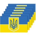 thumbnail image 1 of Autocollants Drapeau Ukraine avec Emblème Ukrainien, 1 of 4