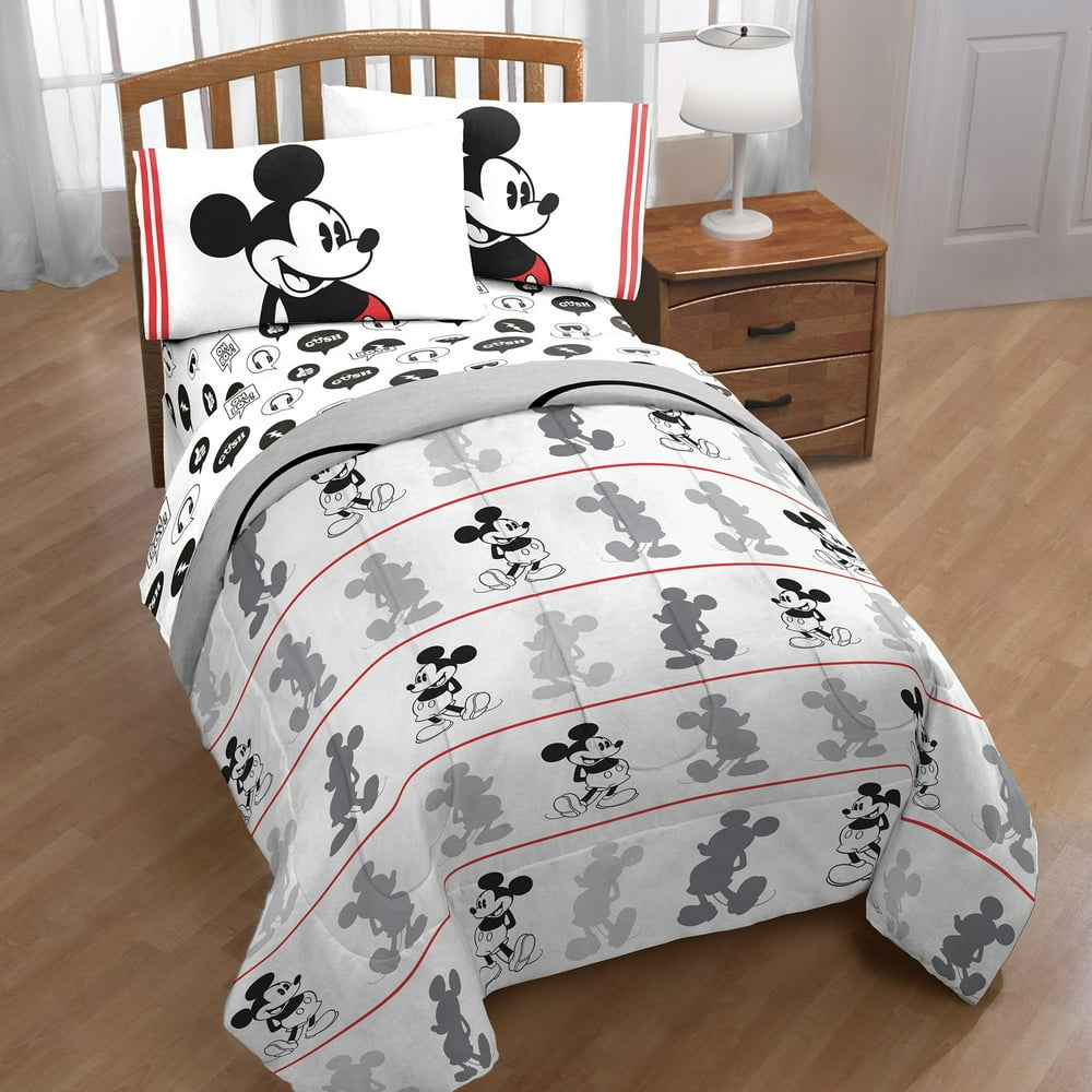 Disney Mickey Mouse Jersey 4 Piece Twin Bed in a Bag