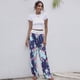 thumbnail image 5 of Pantalones casuales de mujer de Europa y Estados Unidos, pantalones holgados con cordones y estampados a la moda, 5 of 6