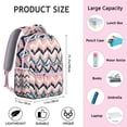 thumbnail image 6 of Boho Chic Commuter Backpack - Vintage Tribal Art, 17 Inch Laptop Compartment, Durable Oxford Fabric, Perfect for Campus Life, 6 of 6