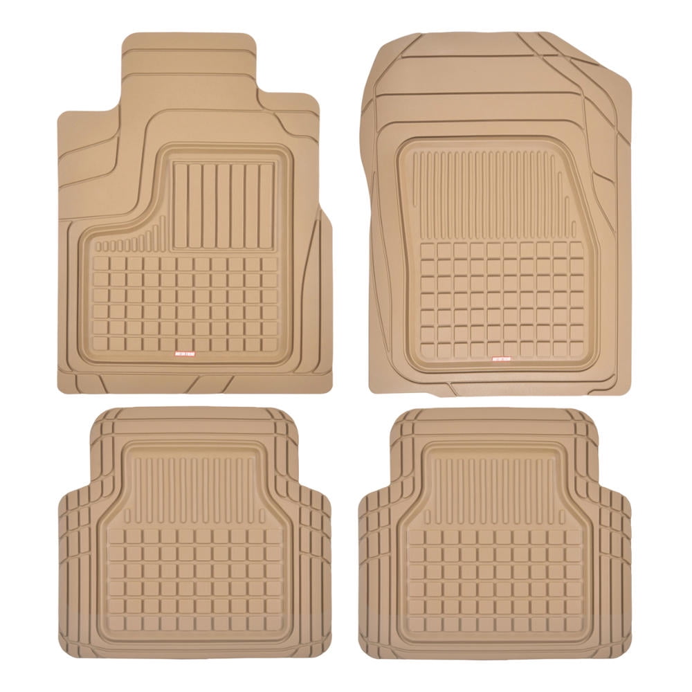 Motor Trend Performance Plus Rubber Car Floor Mats Heavy Duty Semi