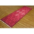thumbnail image 4 of Casavani Hand Block Printed Cotton Dhurrie Red Study Room Carpets Square Outdoor Rug 4x4 feet, 4 of 7